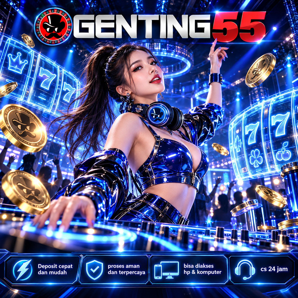 Banner GENTING55 kanal BARU, bertema hiburan digital
